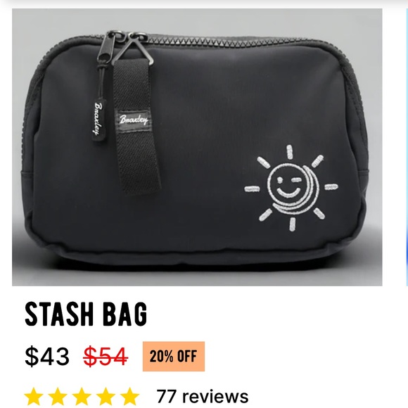 Braxley Stash Bag - no belt. NWT / Black - Picture 4 of 5